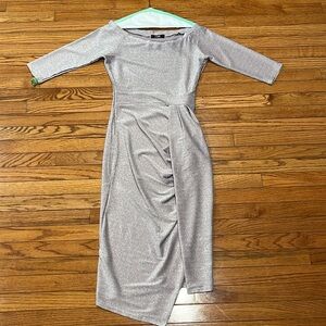 Lavender off shoulder fitted dress - worn once. Dry cleaned, excellent condition